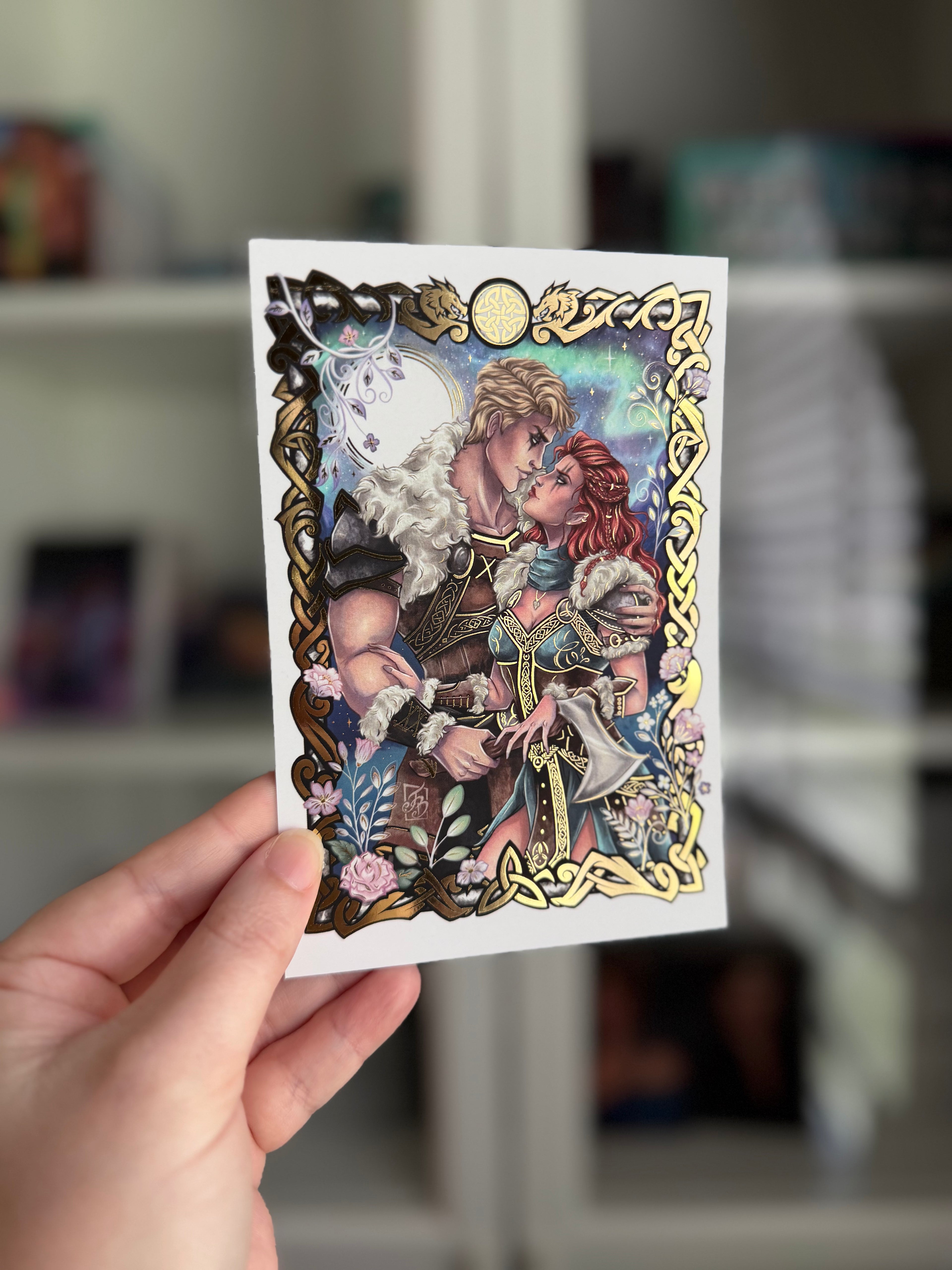 Zeal of the North Foiled Art Print - Elvara & Darcke by JudyBlu