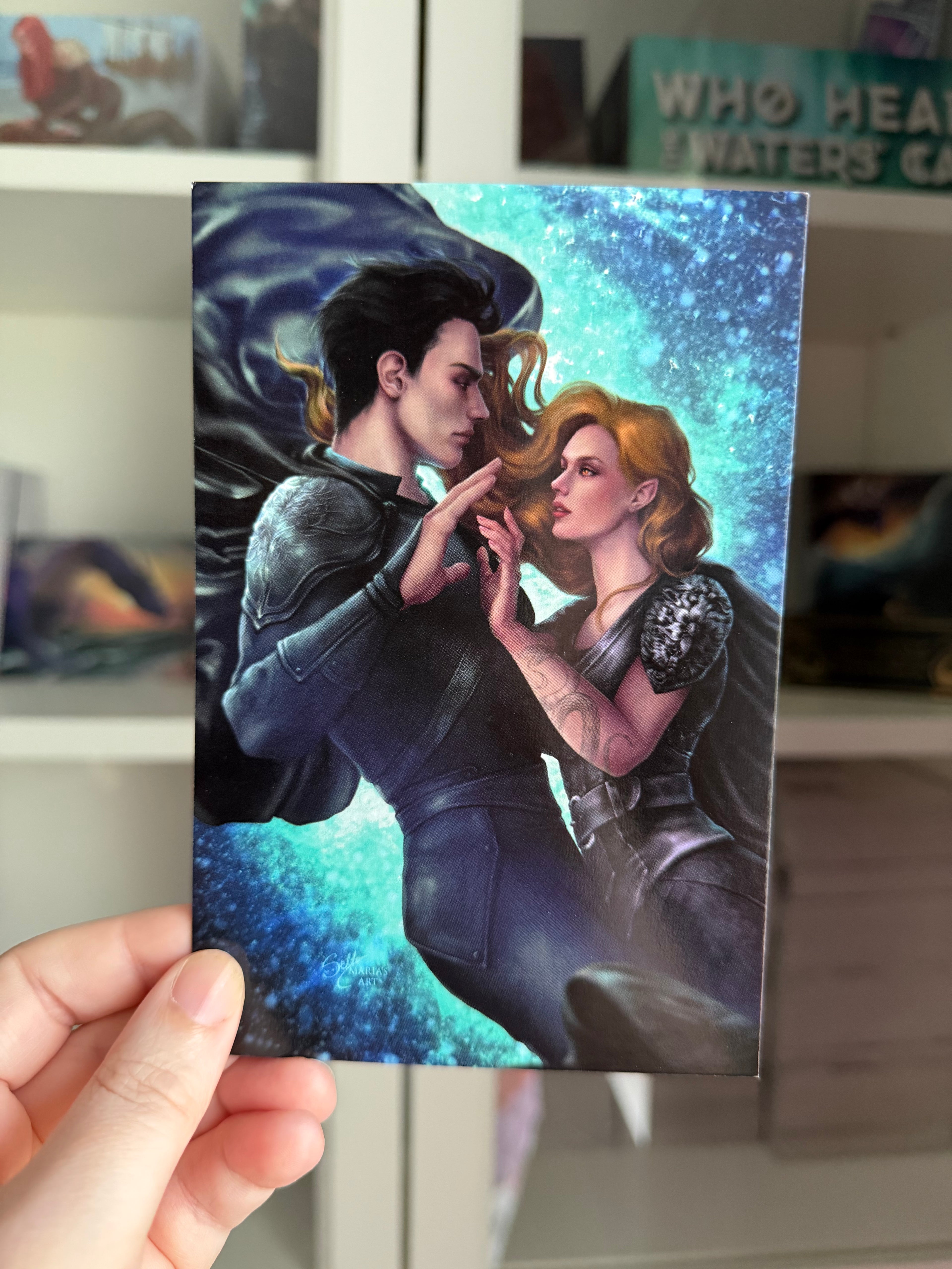 Compelling Fates Art Print - Loche & Elessia by Maria Selto